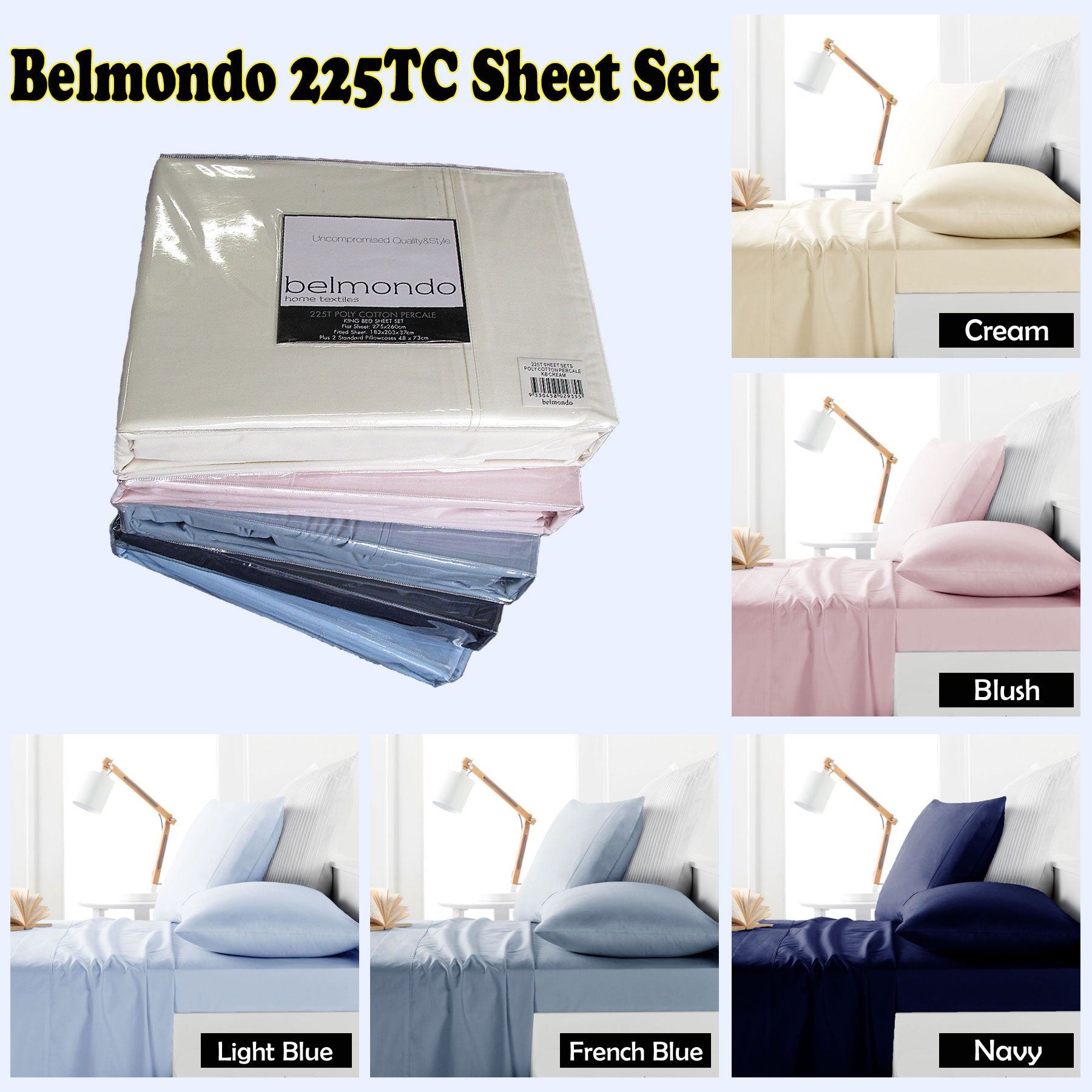 Belmondo 225TC Sheet Set Taupe - King