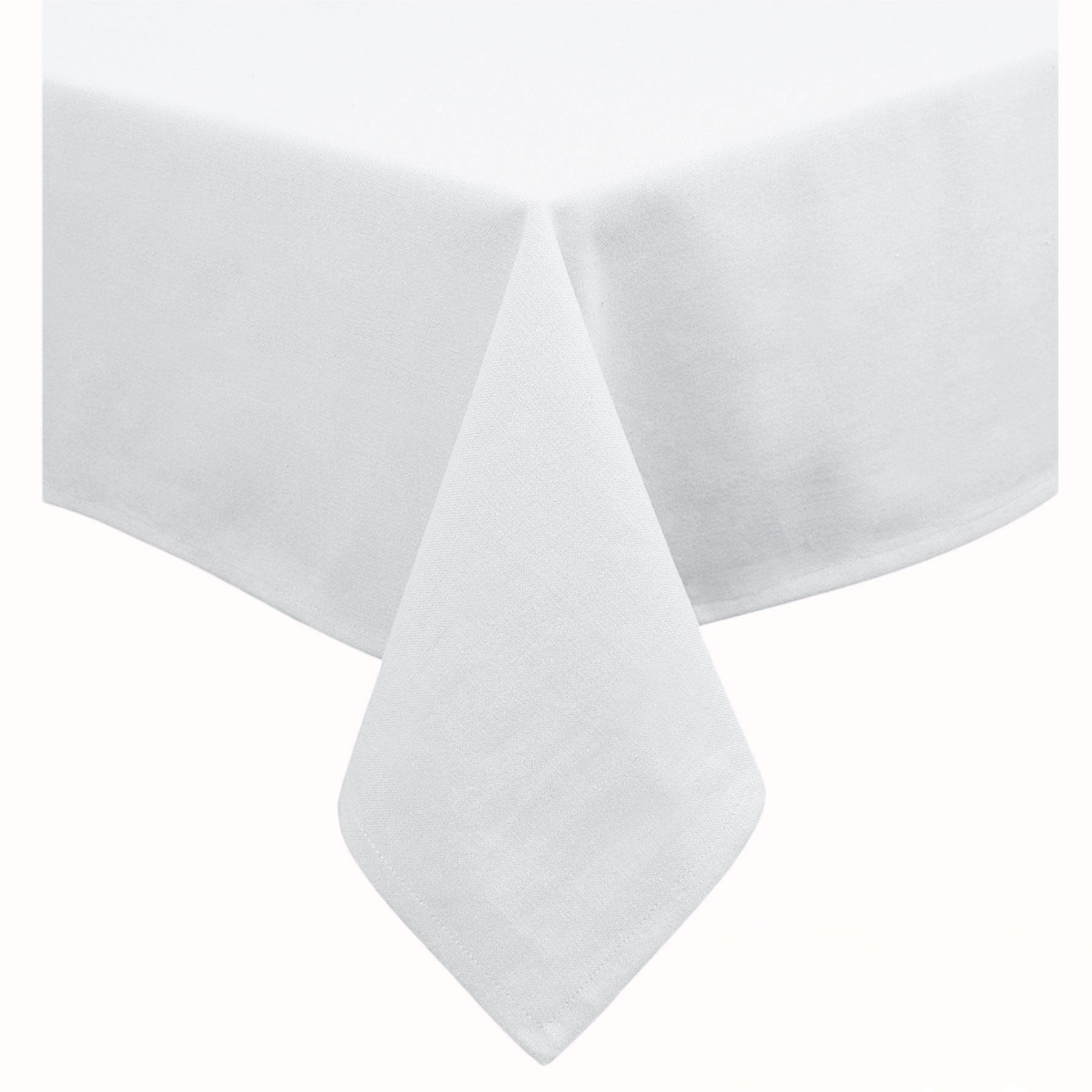 Hoydu Cotton Blend Table Cloth 180cm x 310cm  - BRIGHT WHITE