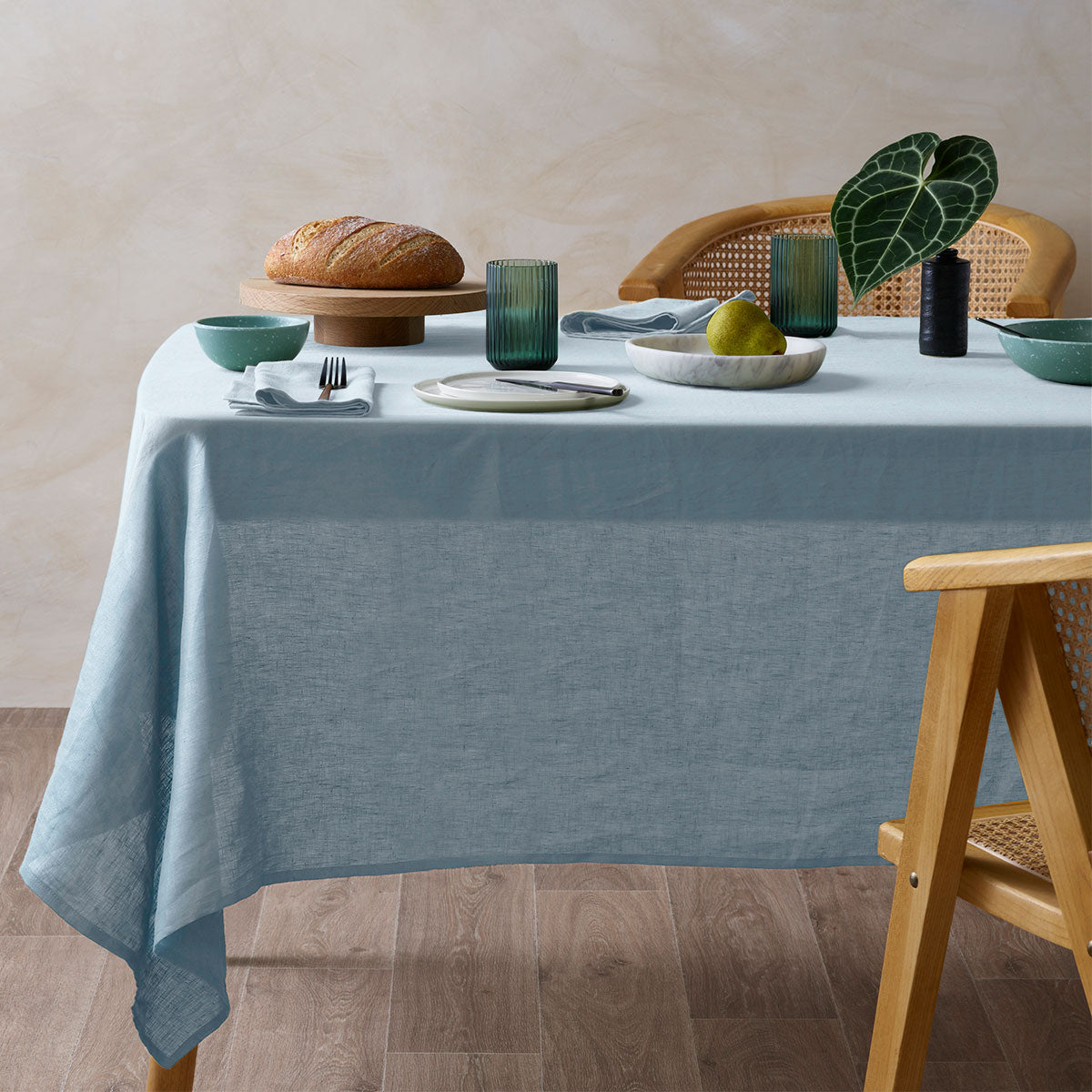 Vintage Design Homewares Marine French Linen Tablecloth 150cm x 275cm