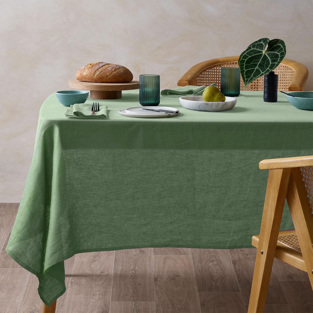 Vintage Design Homewares Mist French Linen Tablecloth 150cm x 300cm