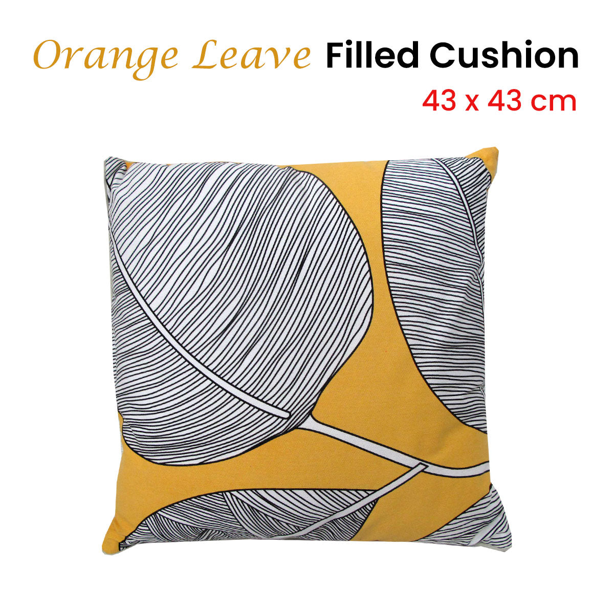 J.Elliot Home Leave Orange Filled Cushion 43 x 43 cm