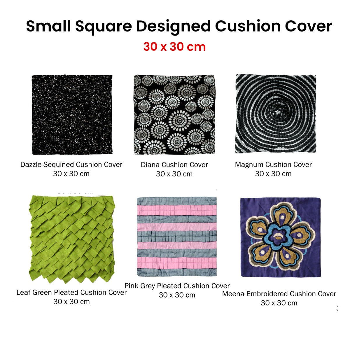 Small Designed Square Cushion Cover 30 x 30 cm Dazzle