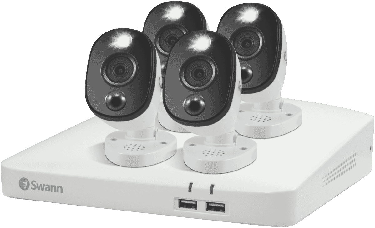 Swann 4K 4 Camera DVR Security System with Warning Light SWDVK-45680W4WL-AU