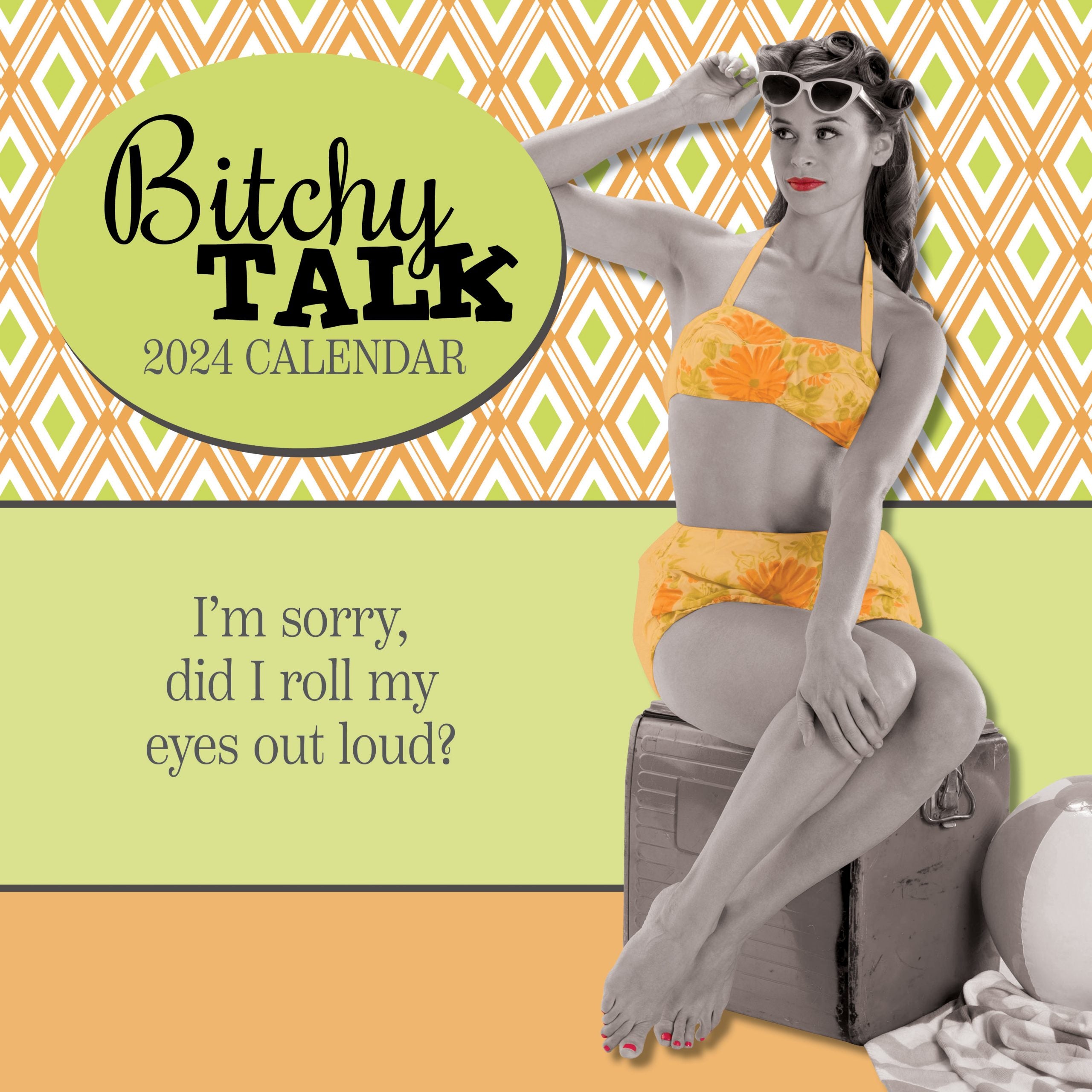 Bitchy Talk - 2024 Square Wall Calendar 16 Month Planner Christmas New Year Gift