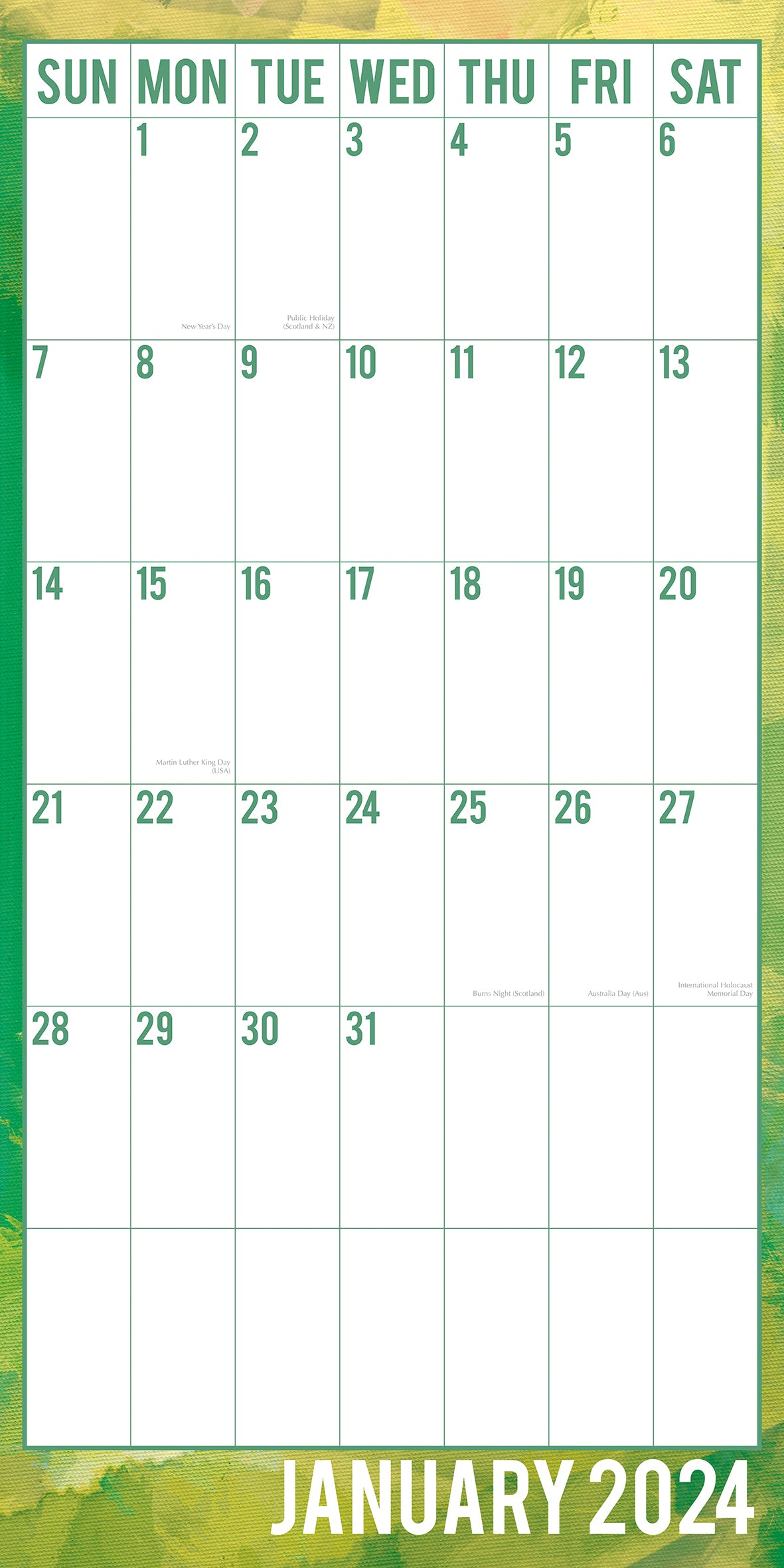 Large Print Calendar 2024 Square Wall Calendar 16 Months School Planner New Year