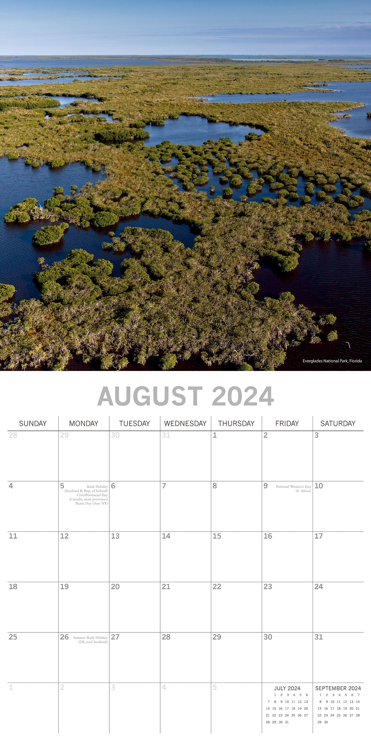 National Parks USA 2024 Square Wall Calendar 16 Months Premium Planner New Year