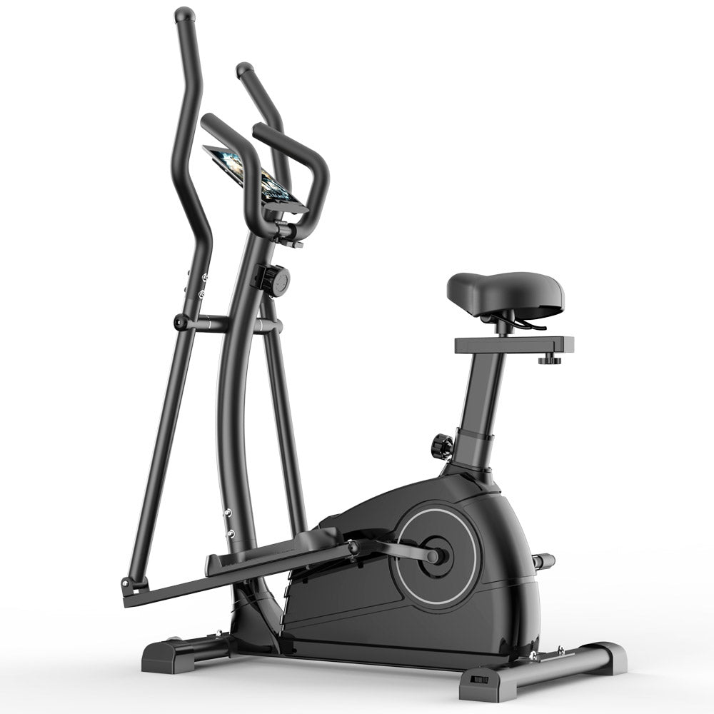 QM1001 Exercise Bike Elliptical Cross Trainer 5Kg Home Gym Fitness Machine - Black