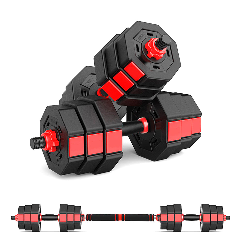 Octagon Dumbbells Weights for Home Gym Exercise Training with Connecting Rod - 20kg