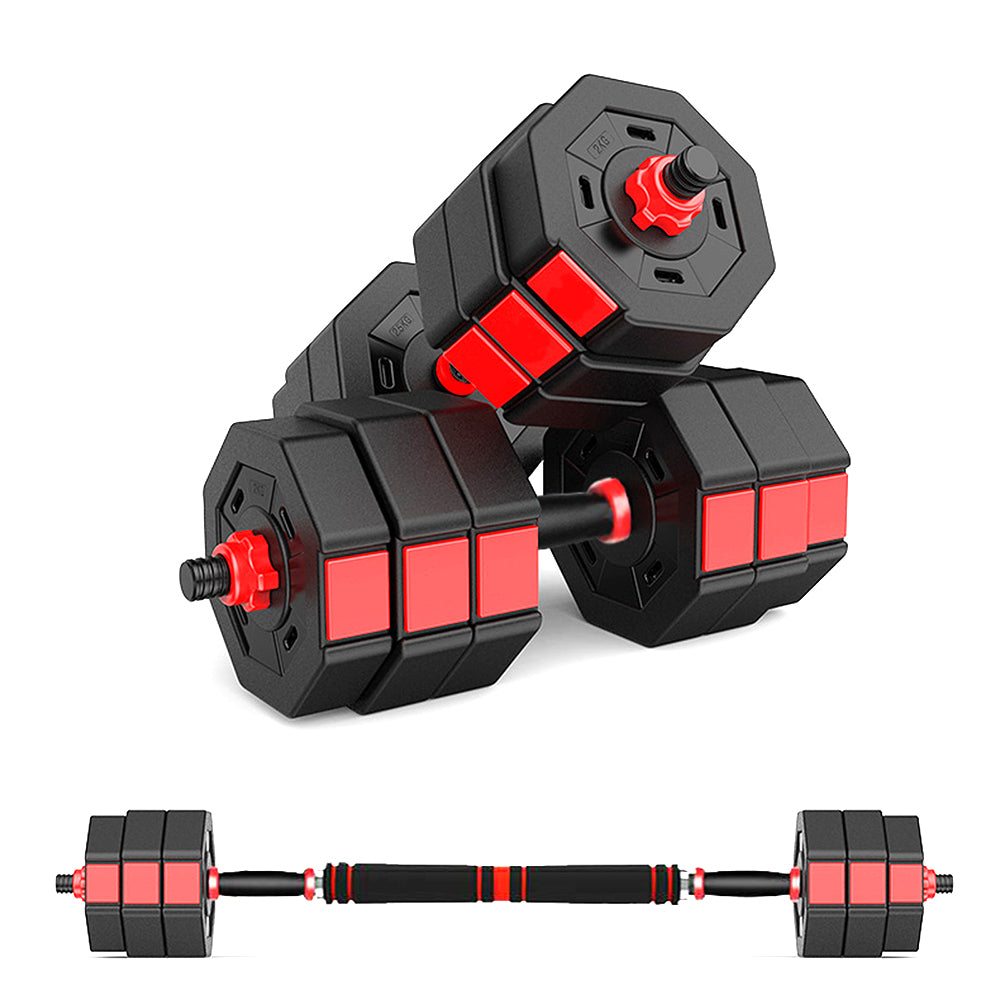 Octagon Dumbbells Weights for Home Gym Exercise Training with Connecting Rod - 30kg