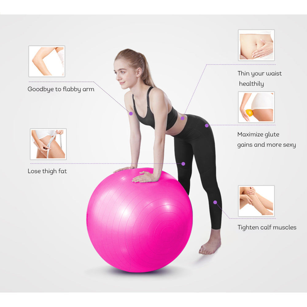 Yoga Ball Home Fitness Exercise Balance Pilates Inflatable 47cm