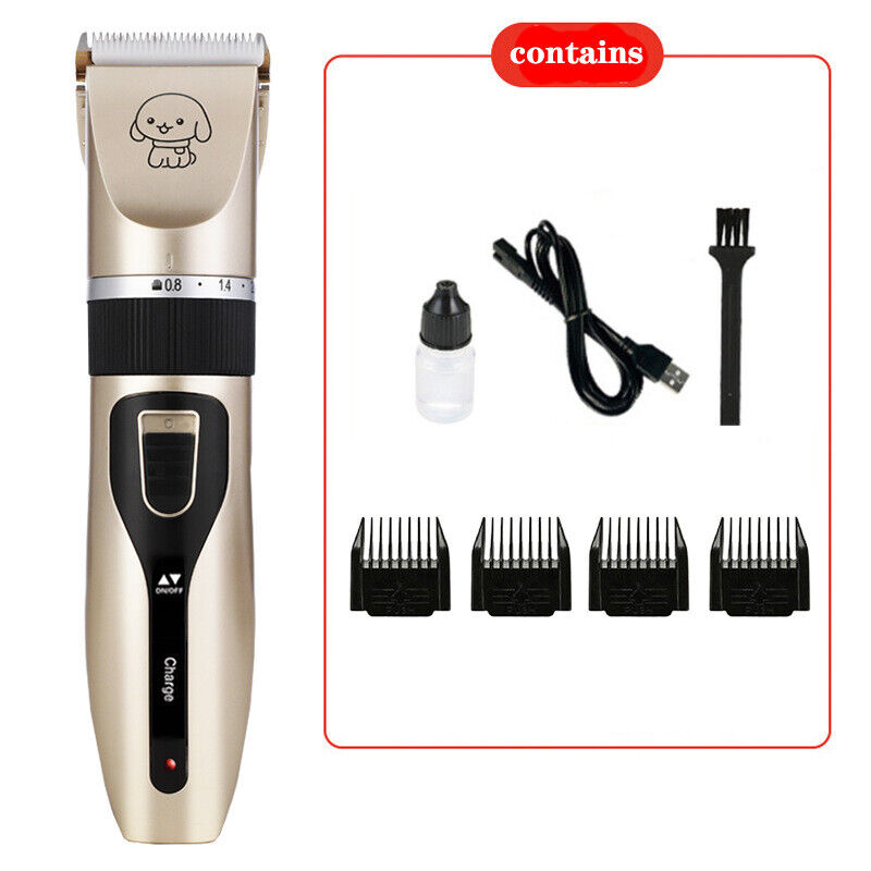 Cat Dog Pet Clippers Hair Electric Clipper Grooming Trimmer Shaver Cordless Kit