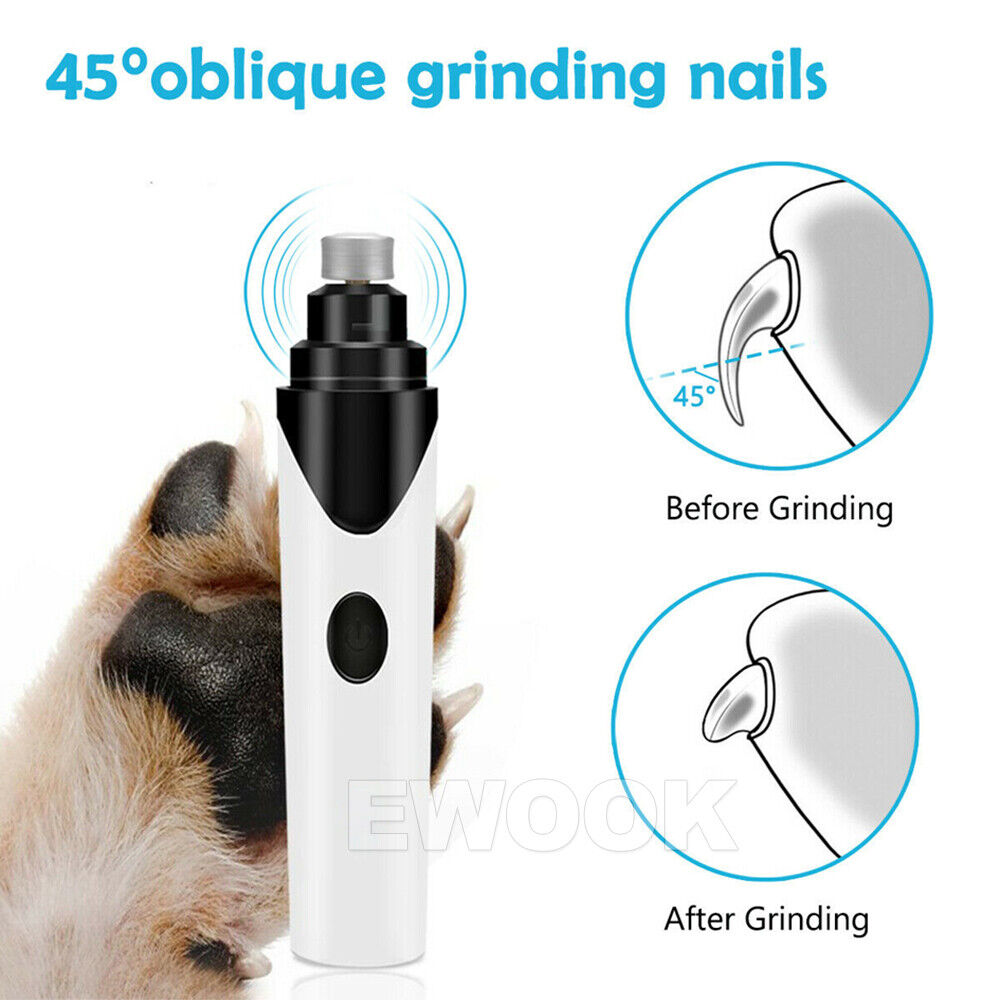 Pet Clippers Dog Cat Nail Claw Grooming Grinder Trimmer Electric Nail File