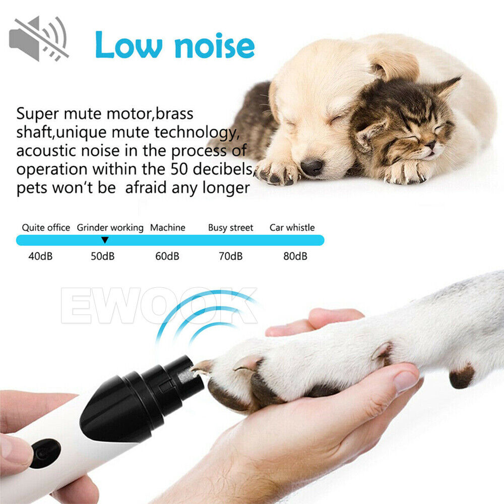 Pet Clippers Dog Cat Nail Claw Grooming Grinder Trimmer Electric Nail File