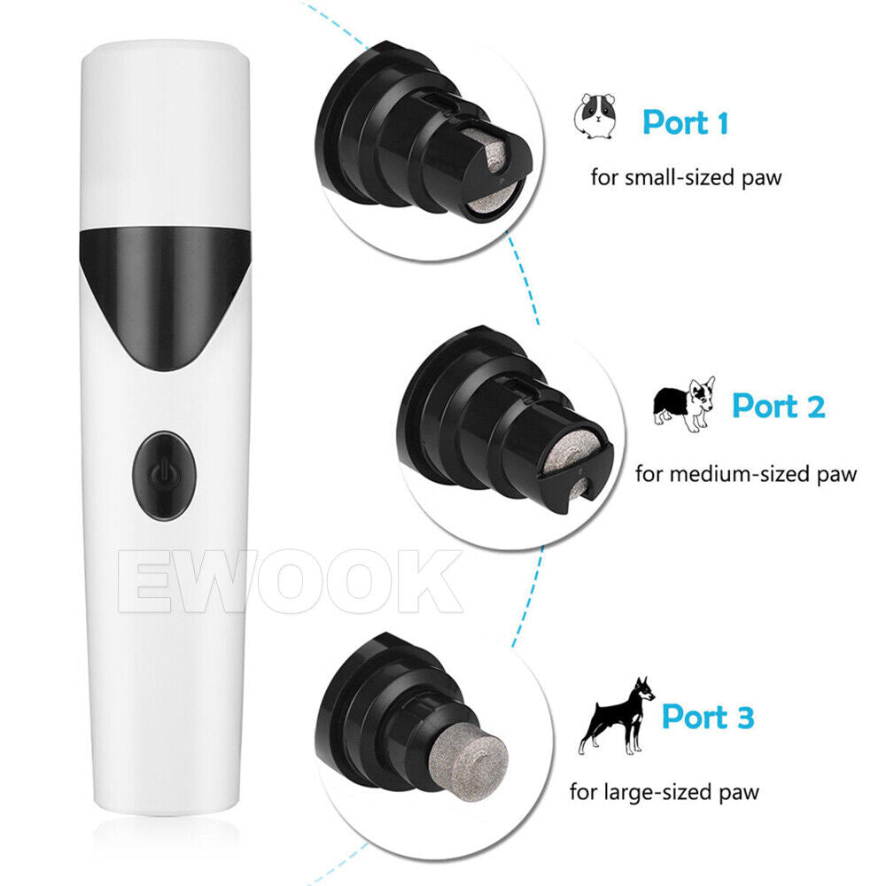 Pet Clippers Dog Cat Nail Claw Grooming Grinder Trimmer Electric Nail File