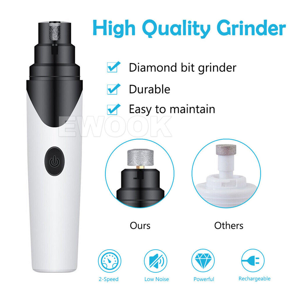 Pet Clippers Dog Cat Nail Claw Grooming Grinder Trimmer Electric Nail File