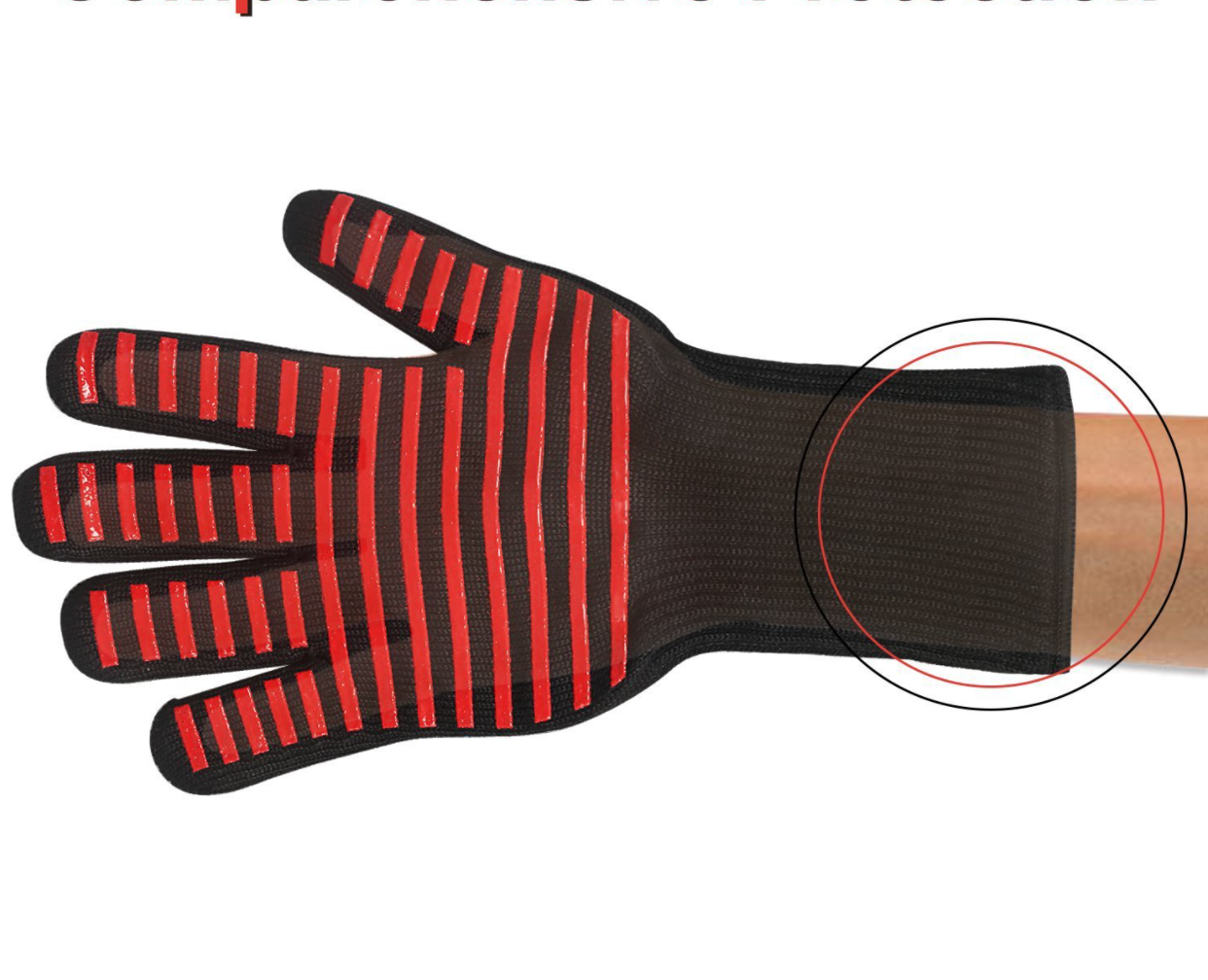 1 Pair Heat Proof Glove red