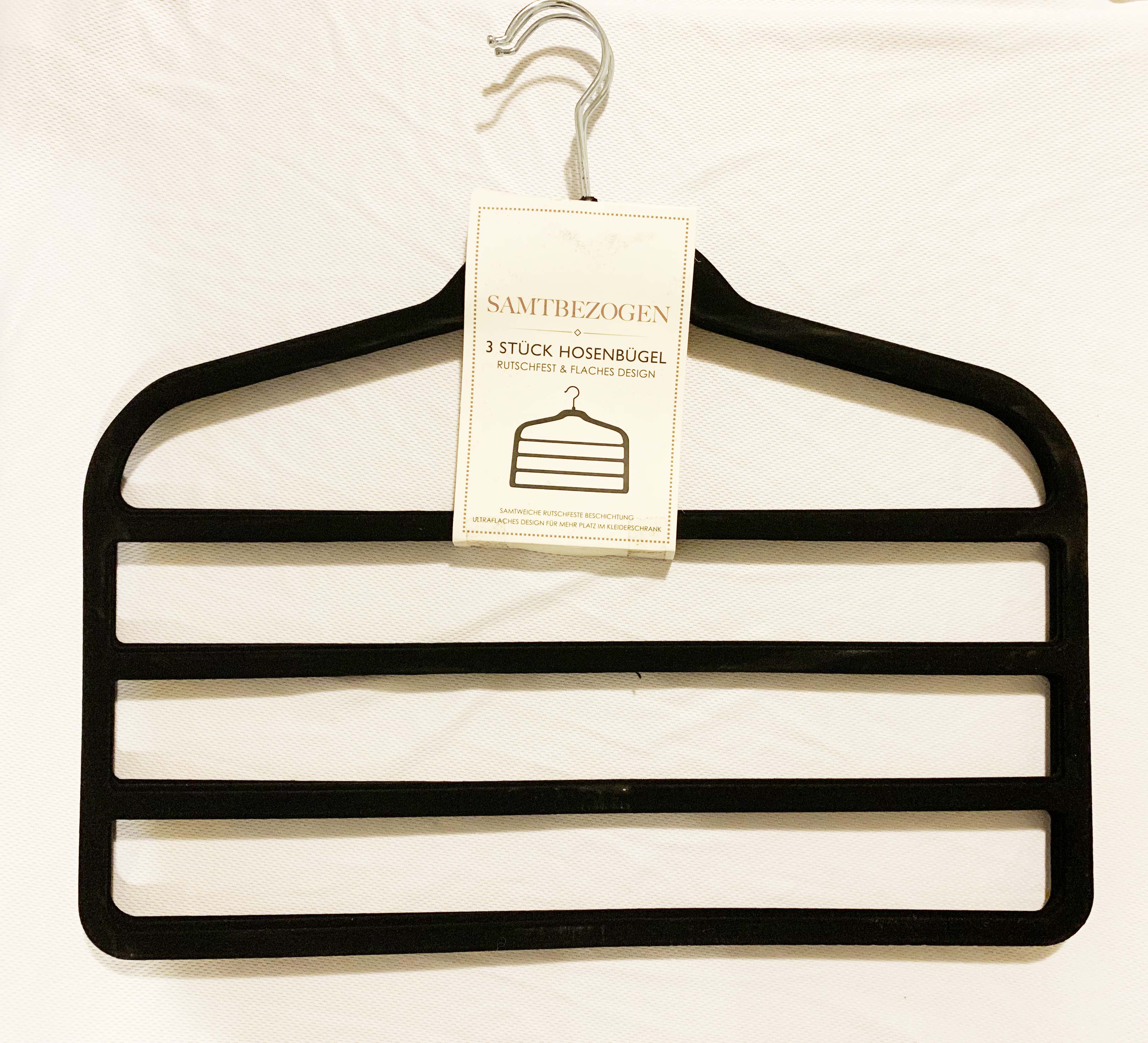 3pcs Velvet Clothes Hangers Black