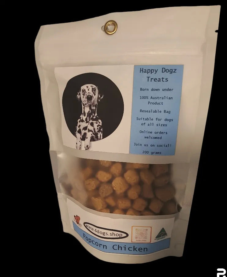 POPCORN CHICKEN Dog treats chicken 100% Australian