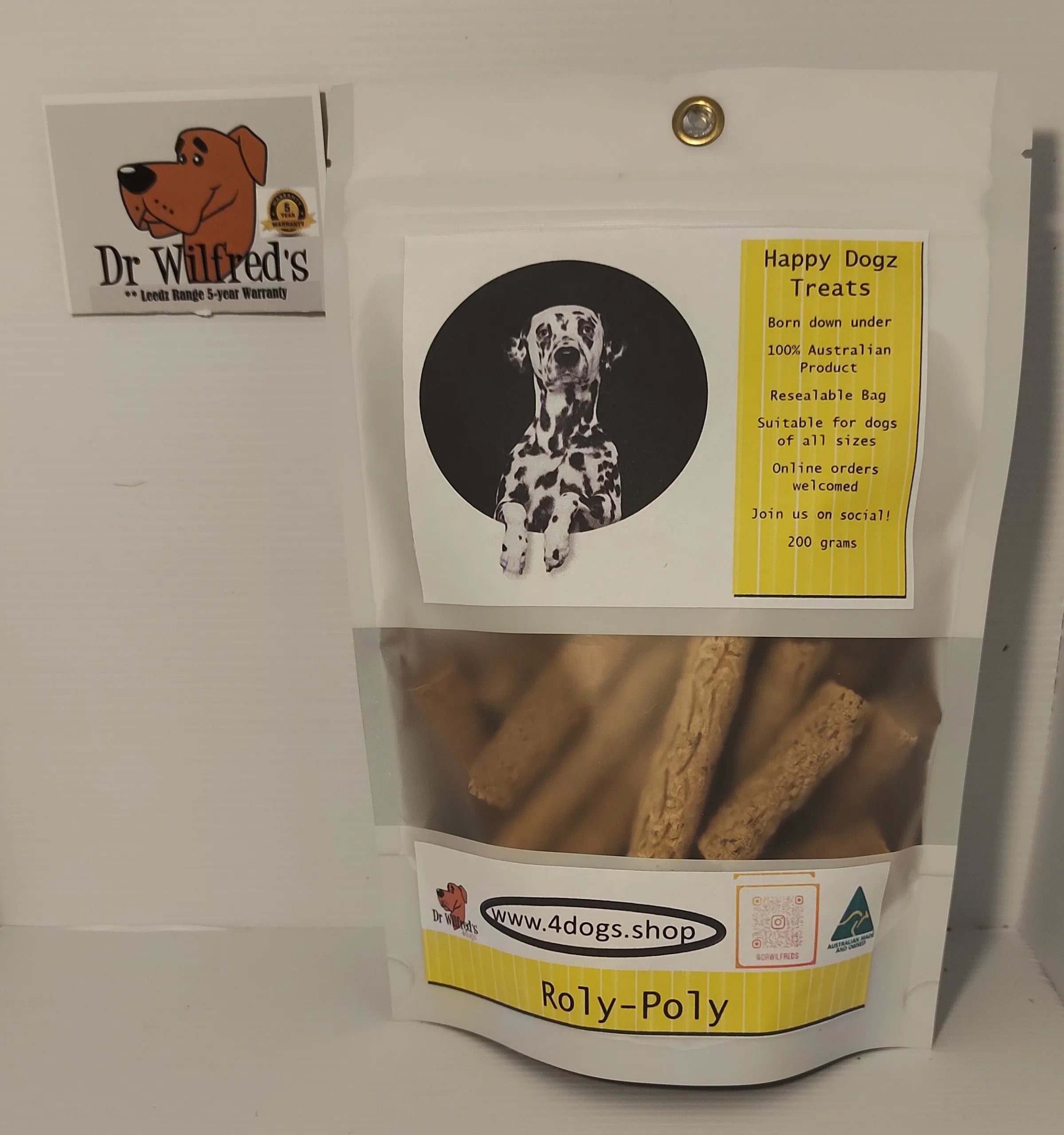 ROLLY POLLY Dog treats chicken & cranberry 100% Australian