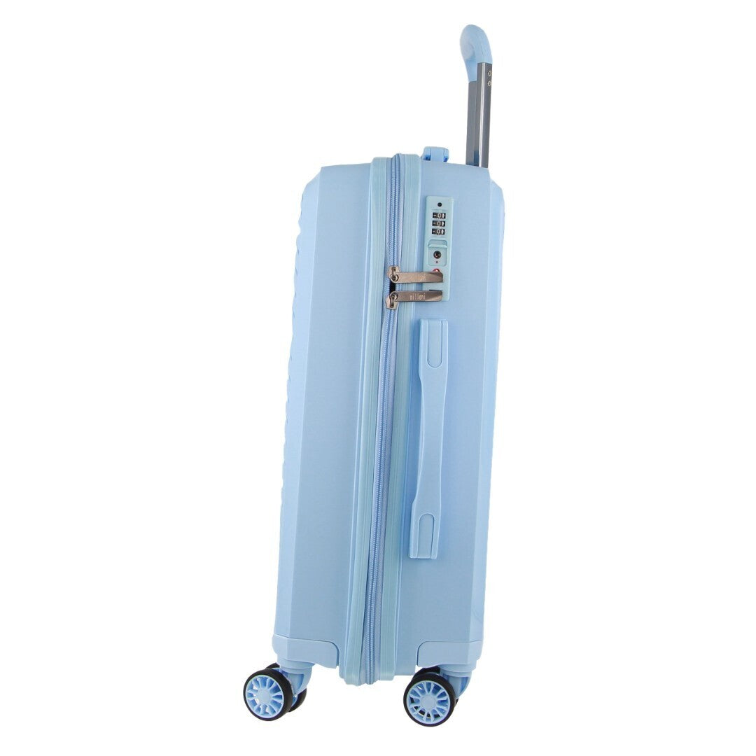 Milleni Hardshell Cabin Luggage Bag Travel Carry On Suitcase 54cm (39L) - Blue