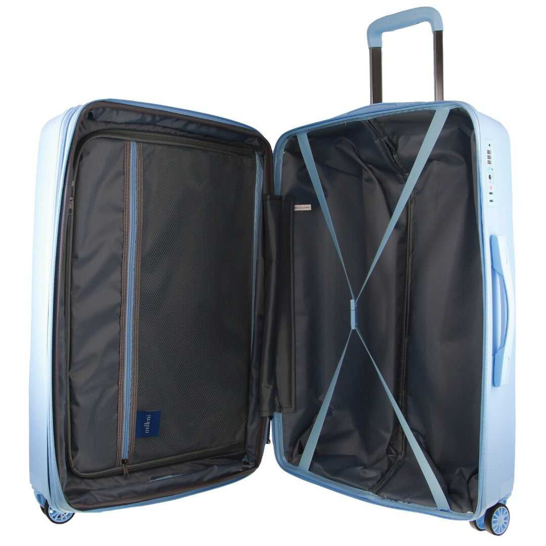 Milleni Hardshell Checked Luggage Bag Travel Suitcase 65cm (82.5L) - Blue