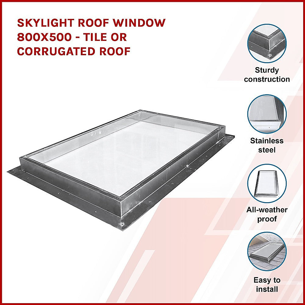 Skylight Roof Window 800x500 - Tile or Corrugated Roof