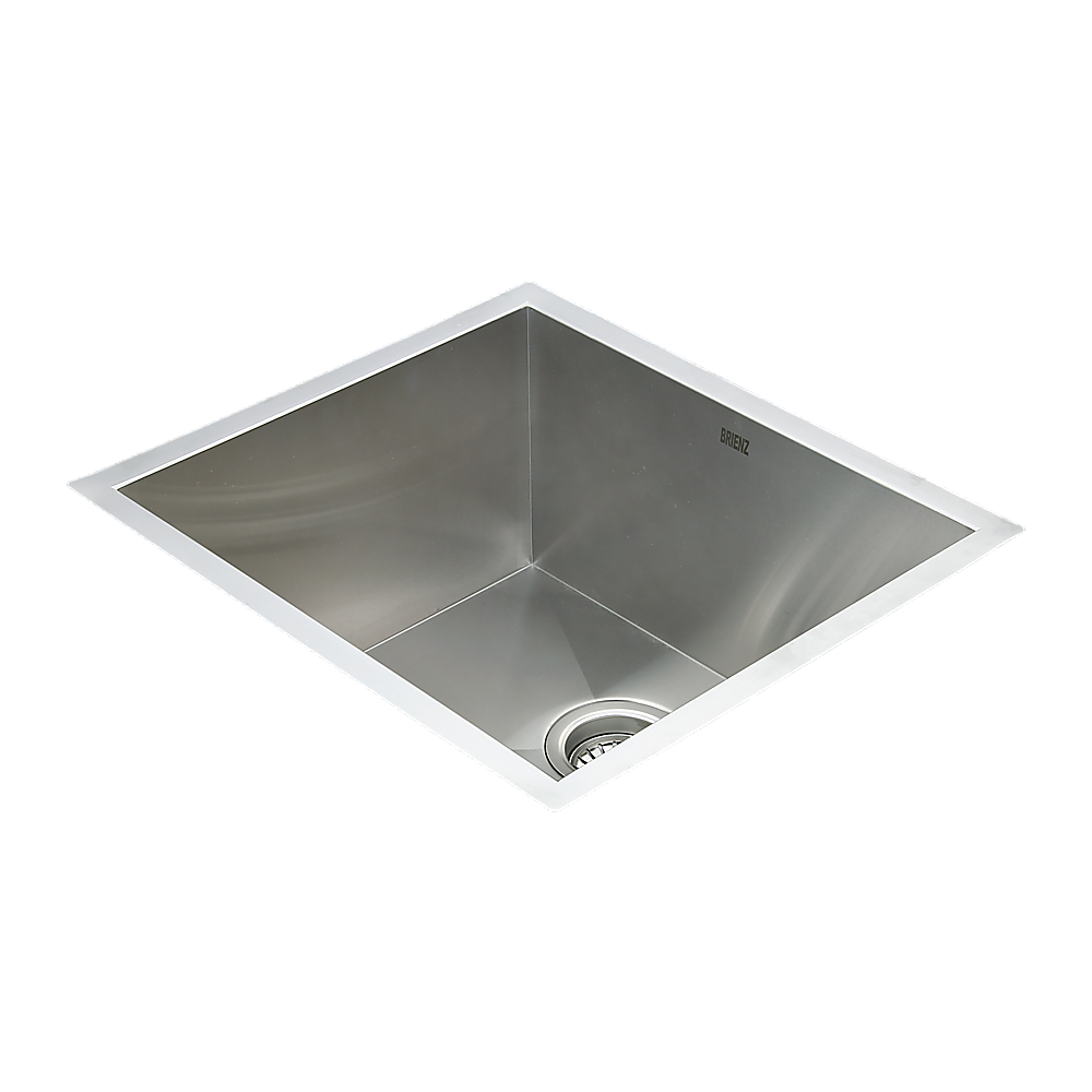 510x450mm Handmade Stainless Steel Undermount / Topmount Kitchen Laundry Sink with Waste