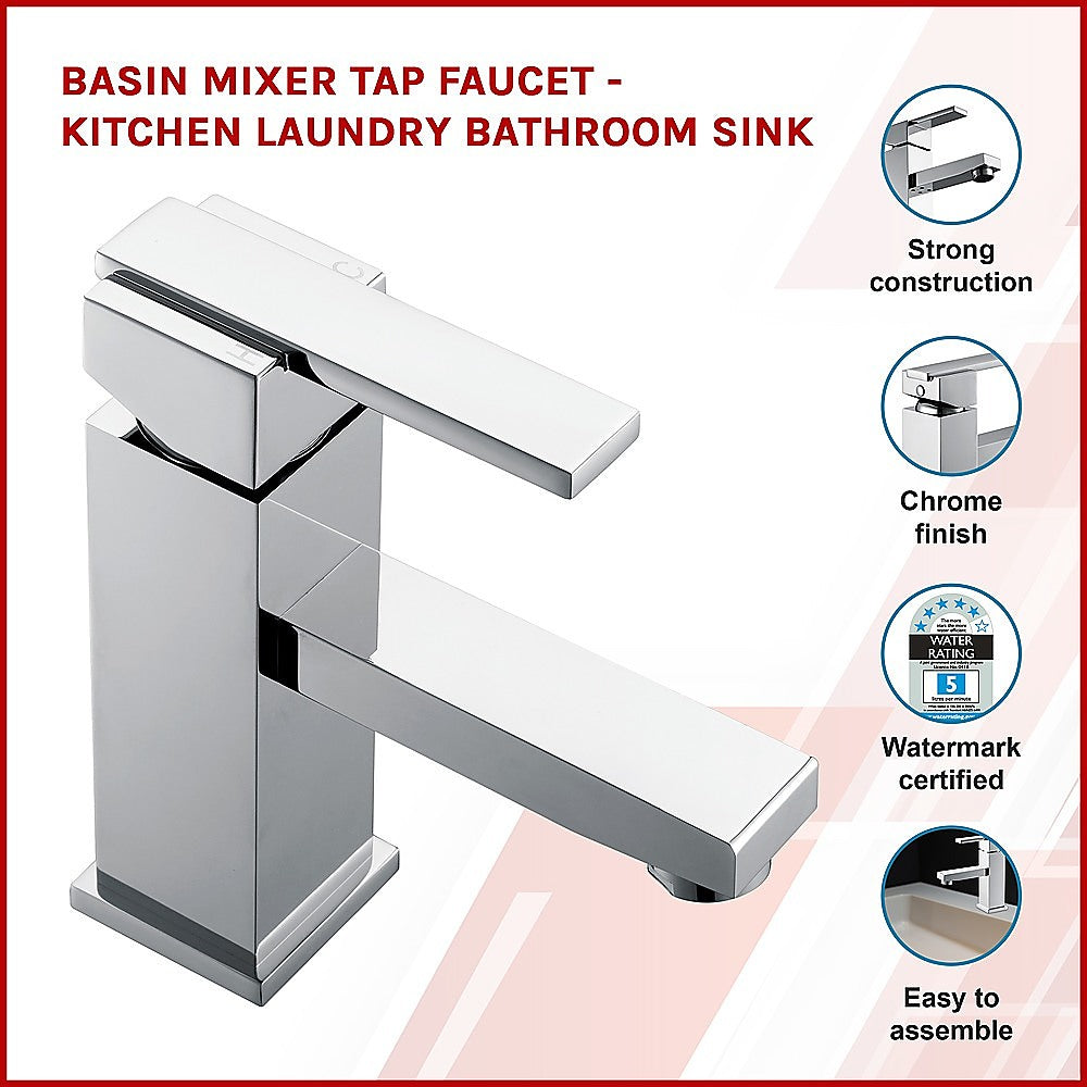 Basin Mixer Tap Faucet -Kitchen Laundry Bathroom Sink