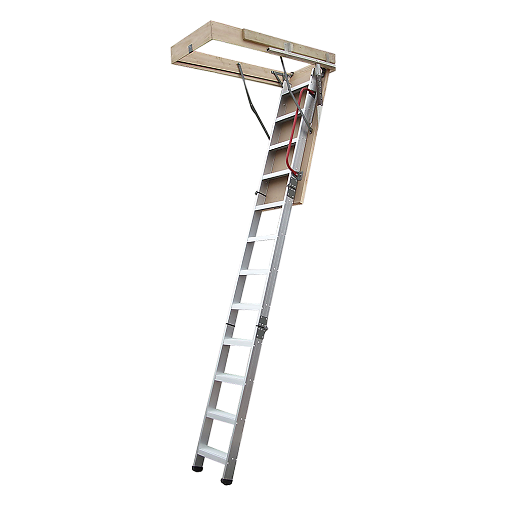 Deluxe Aluminium Attic Loft Ladder - 2700mm to 3050mm