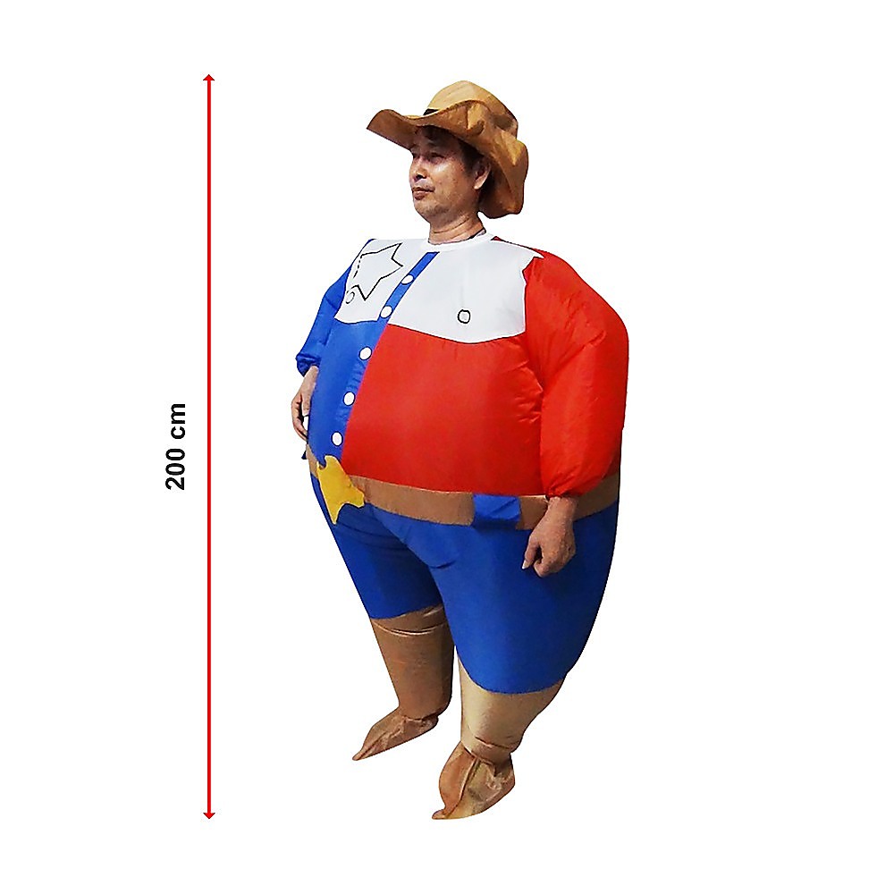 SHERIFF Fancy Dress Inflatable Suit -Fan Operated Costume