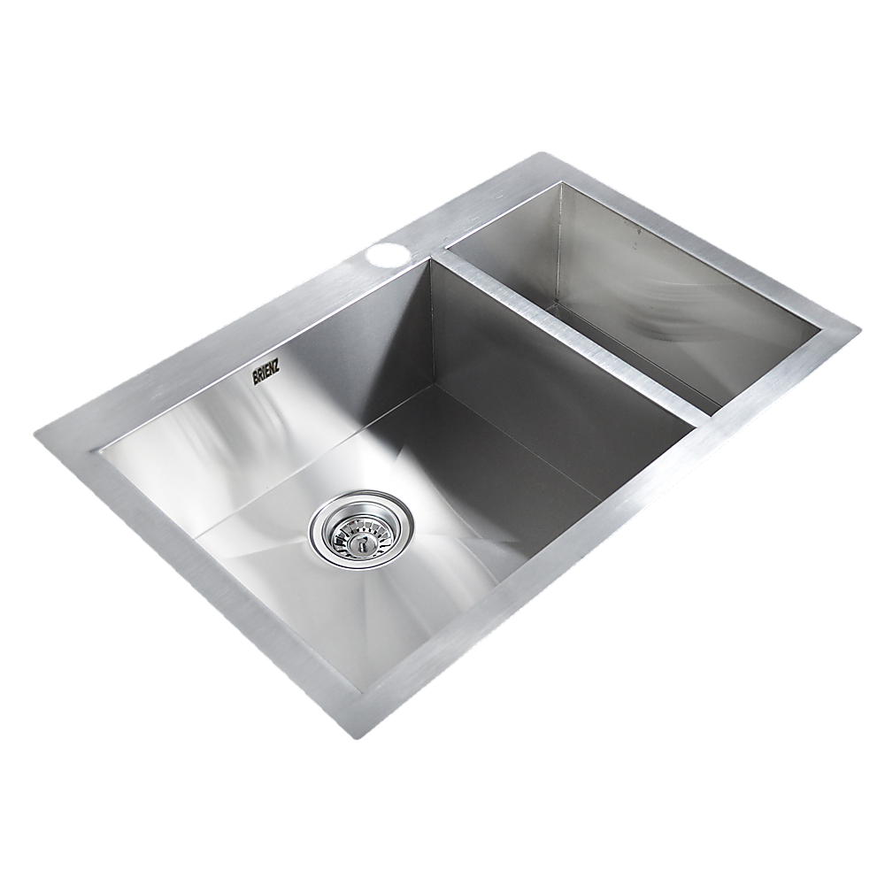 745x470mm Handmade Stainless Steel Topmount Kitchen Sink with Waste