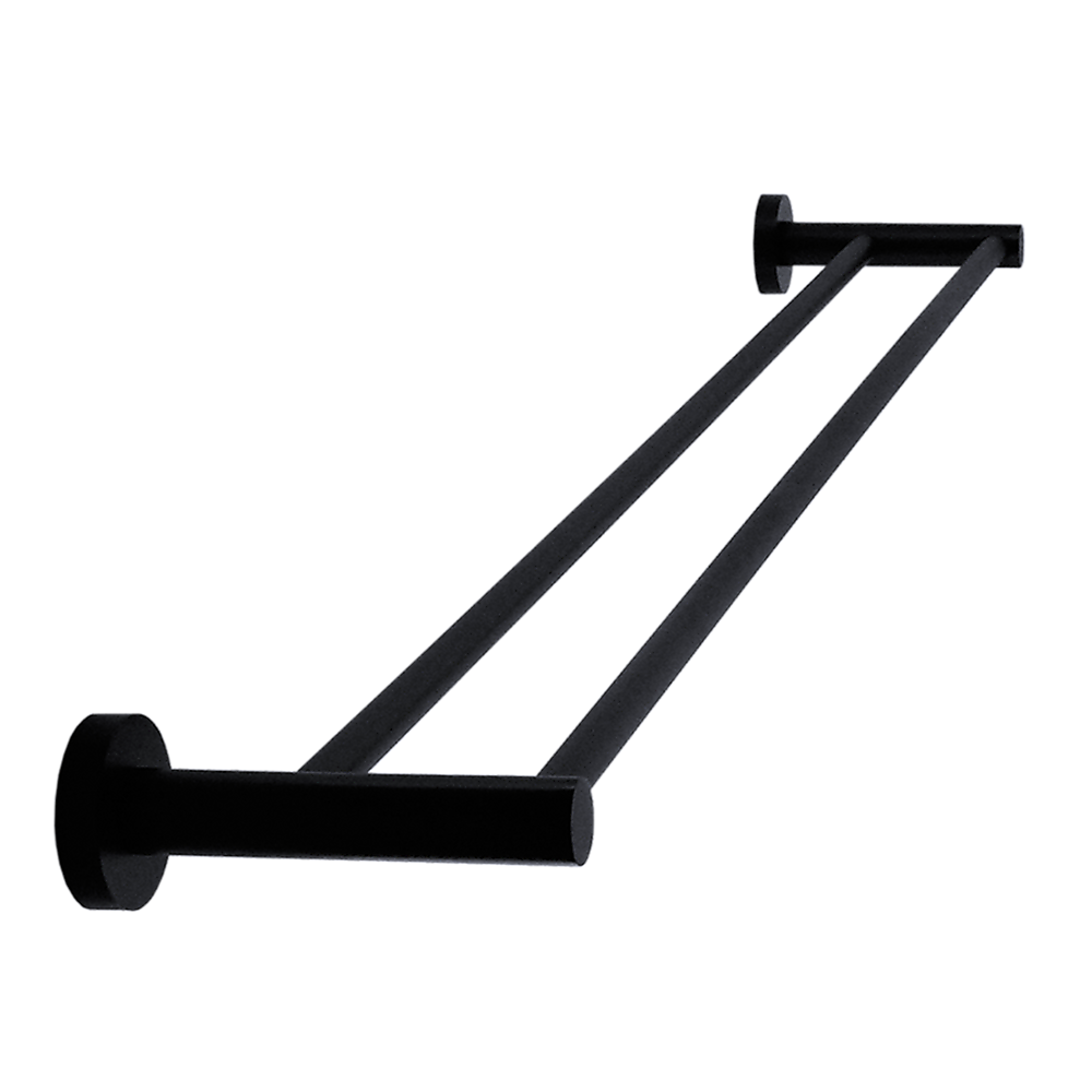 Single Classic Towel Bar Rail Bathroom Electroplated Matte Black Finish