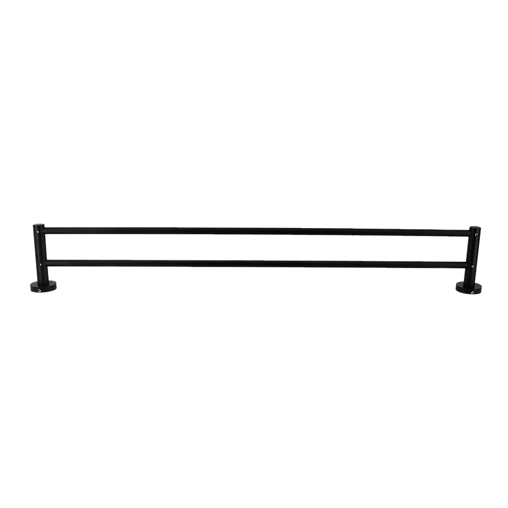 Single Classic Towel Bar Rail Bathroom Electroplated Matte Black Finish