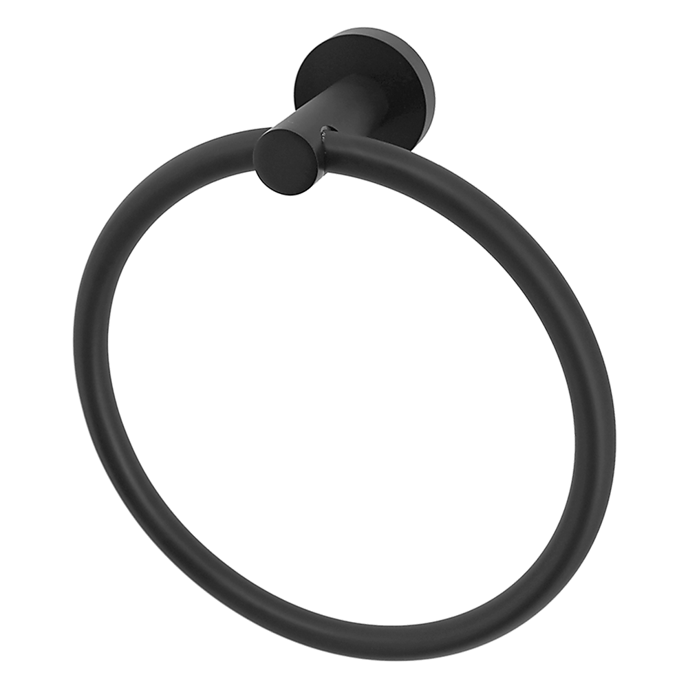 Classic Towel Bar Rail Ring Electroplated Matte Black Finish