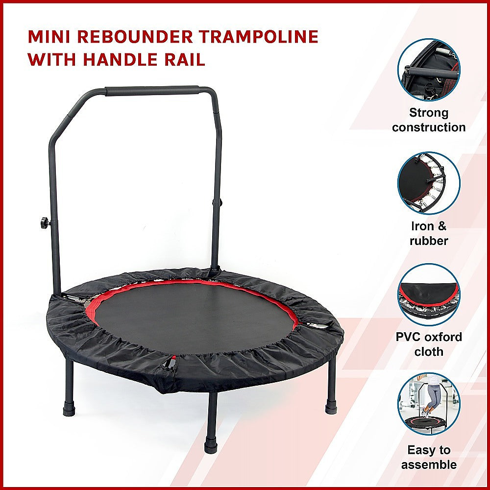 Mini Rebounder Trampoline With Handle Rail