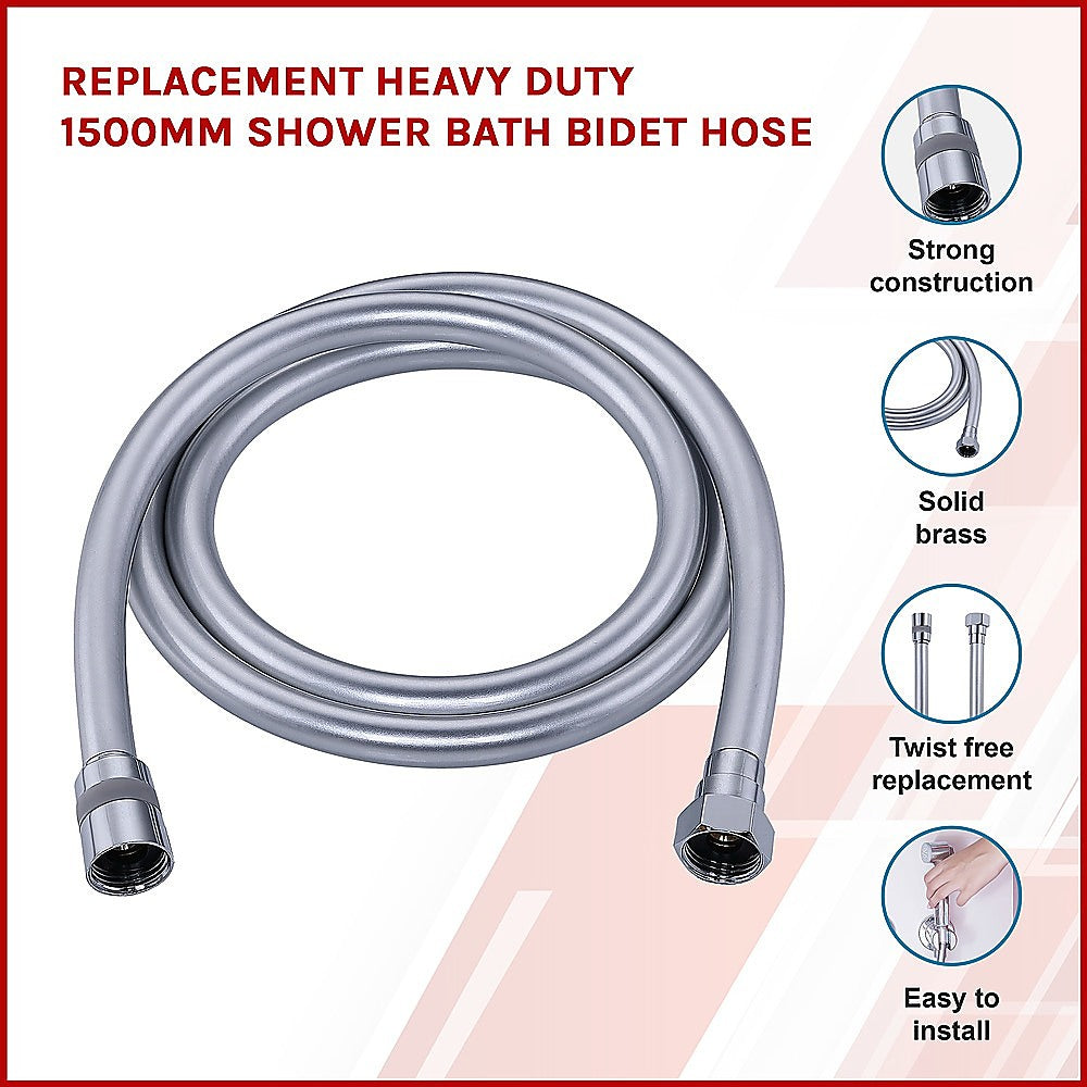 Replacement Heavy Duty 1500mm Shower Bath Bidet Hose