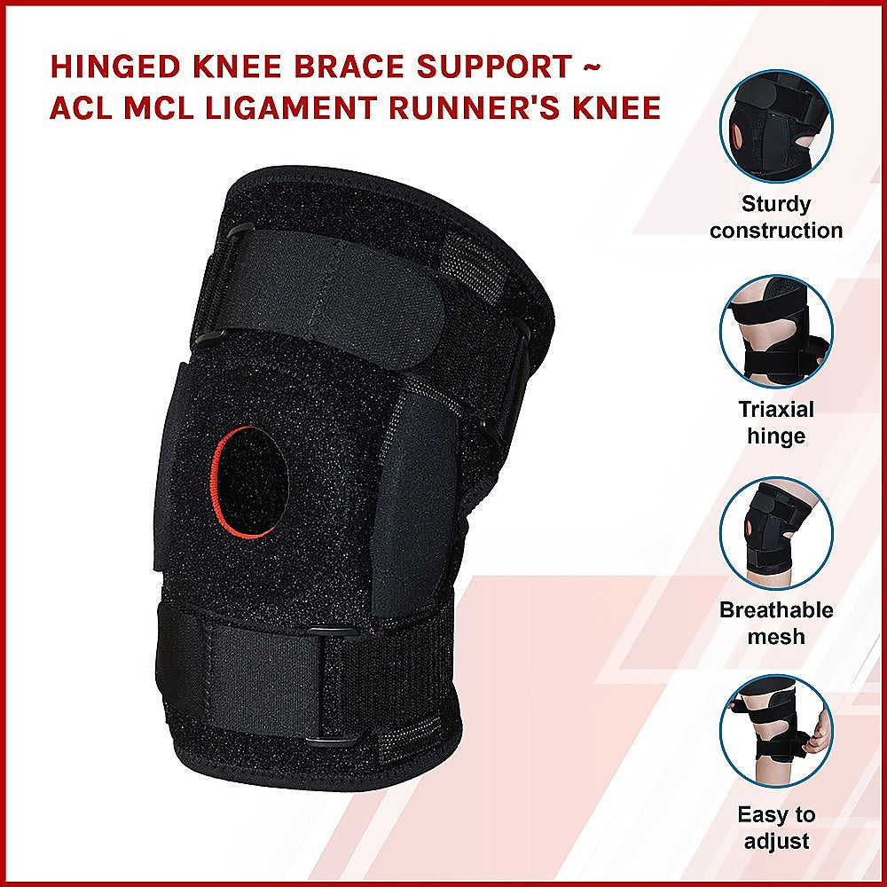 Hinged Knee Brace Support ~ ACL MCL ligament Runner's Knee