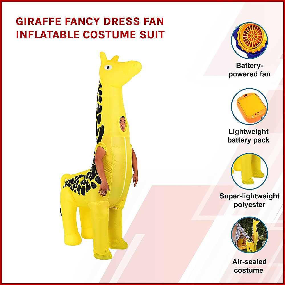 Giraffe Fancy Dress Fan Inflatable Costume Suit