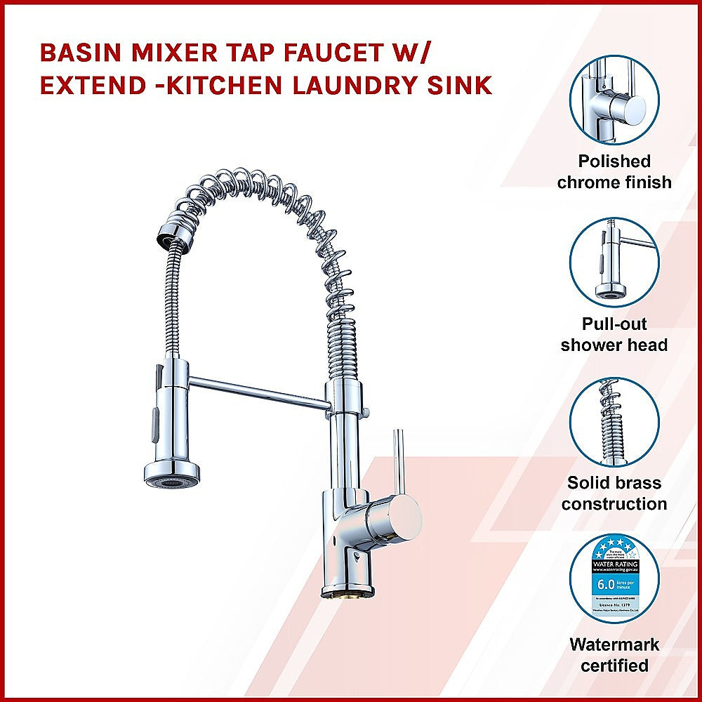 Basin Mixer Tap Faucet w/Extend -Kitchen Laundry Sink