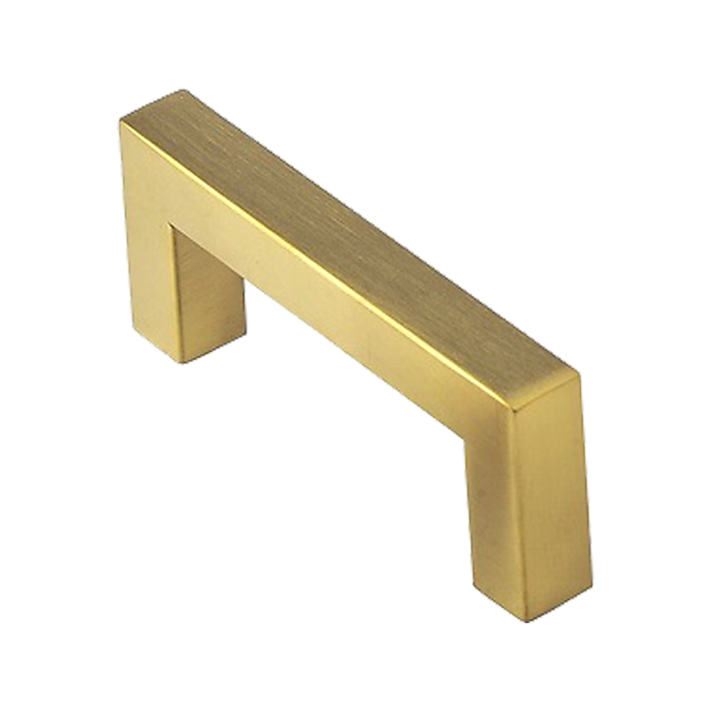 15x Brushed Brass Drawer Pulls Kitchen Cabinet Handles - Gold Finish 96mm