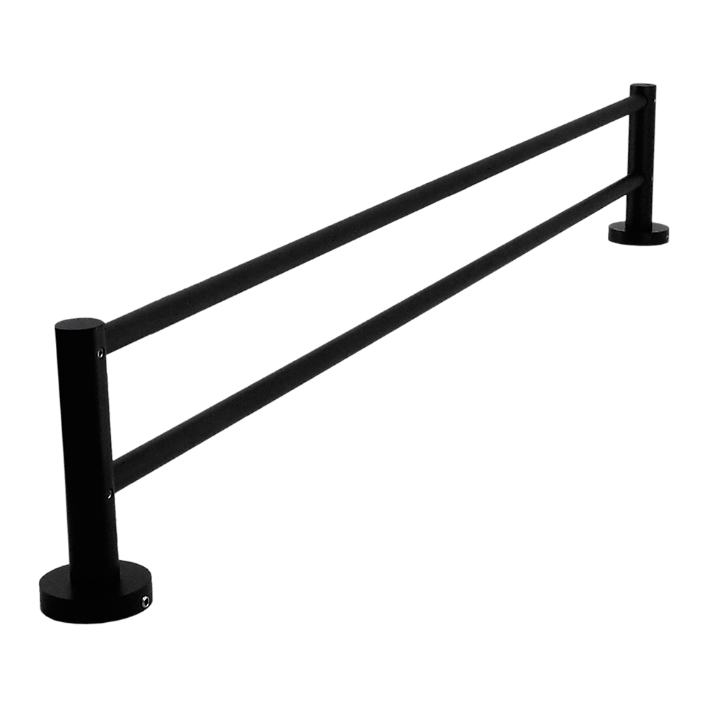 Single Classic Towel Bar Rail Bathroom Electroplated Matte Black Finish