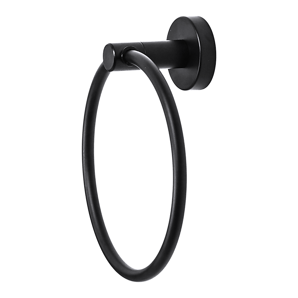 Classic Towel Bar Rail Ring Electroplated Matte Black Finish