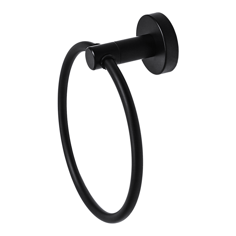 Classic Towel Bar Rail Ring Electroplated Matte Black Finish