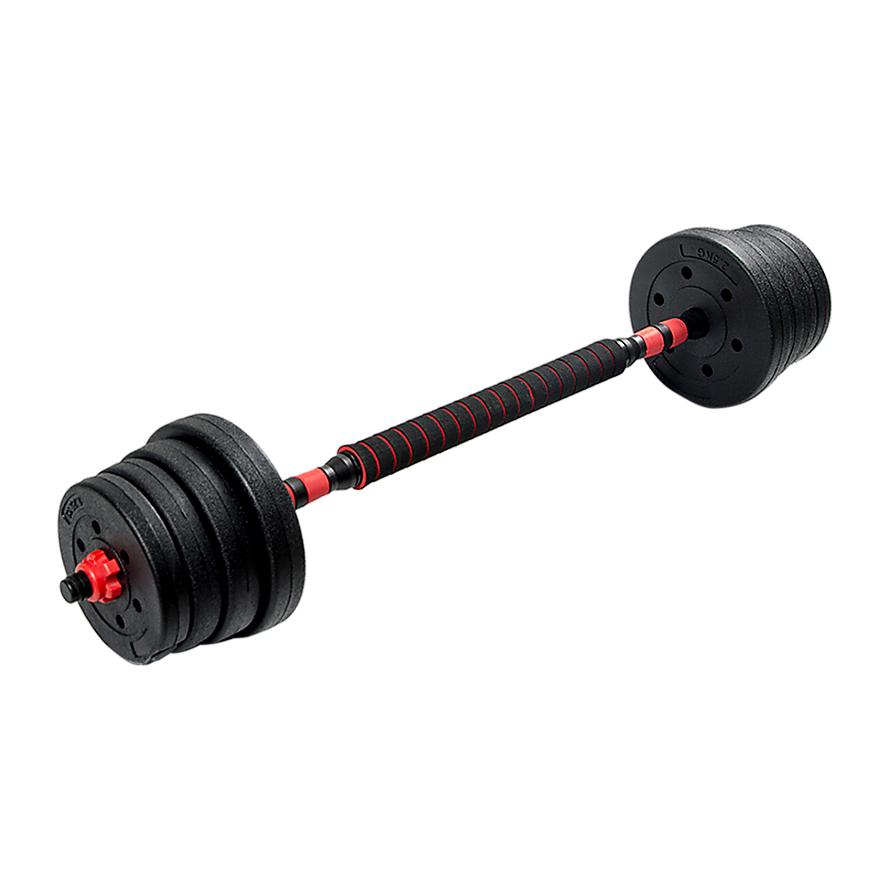 30kg Adjustable Rubber Dumbbell Set Barbell Home GYM Exercise Weights