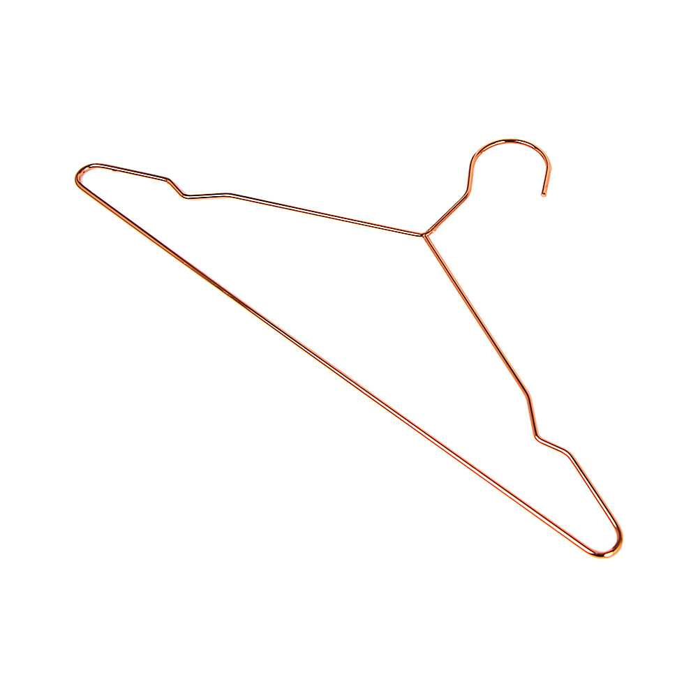 Adult 16.5" Rose Gold Shiny Metal Wire Coat Suit Top Clothes Hangers (60pc per set)