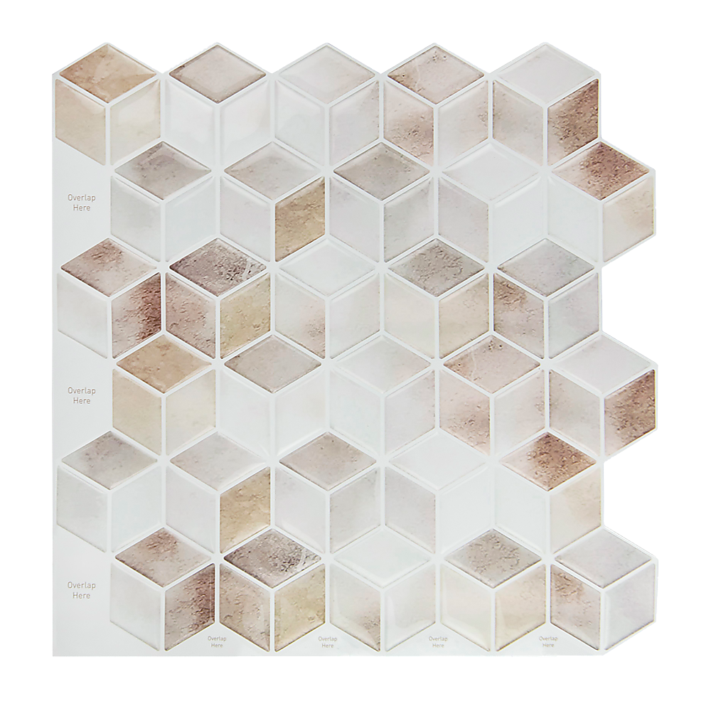 Tiles 3D Peel and Stick Wall Tile Shell Mosaic 10 Sheets