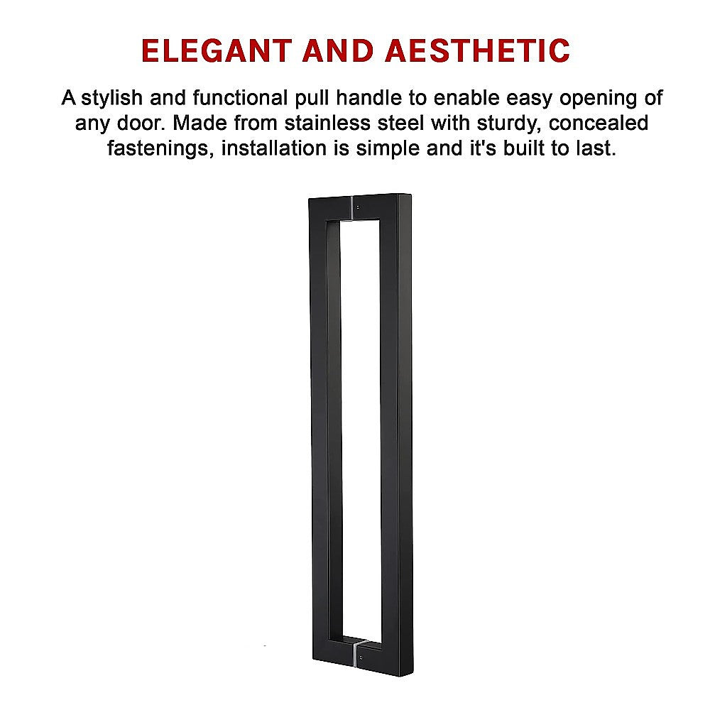 Entrance Door Pull Handle Matte Black 1800mm