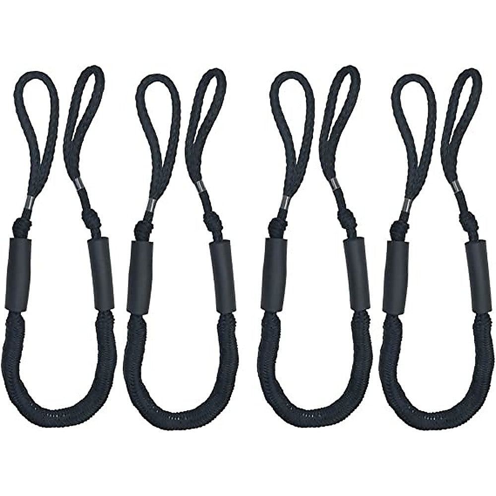 4 Pack Marine Bungee Dock Line Boat Mooring Rope Anchor Cord Stretch