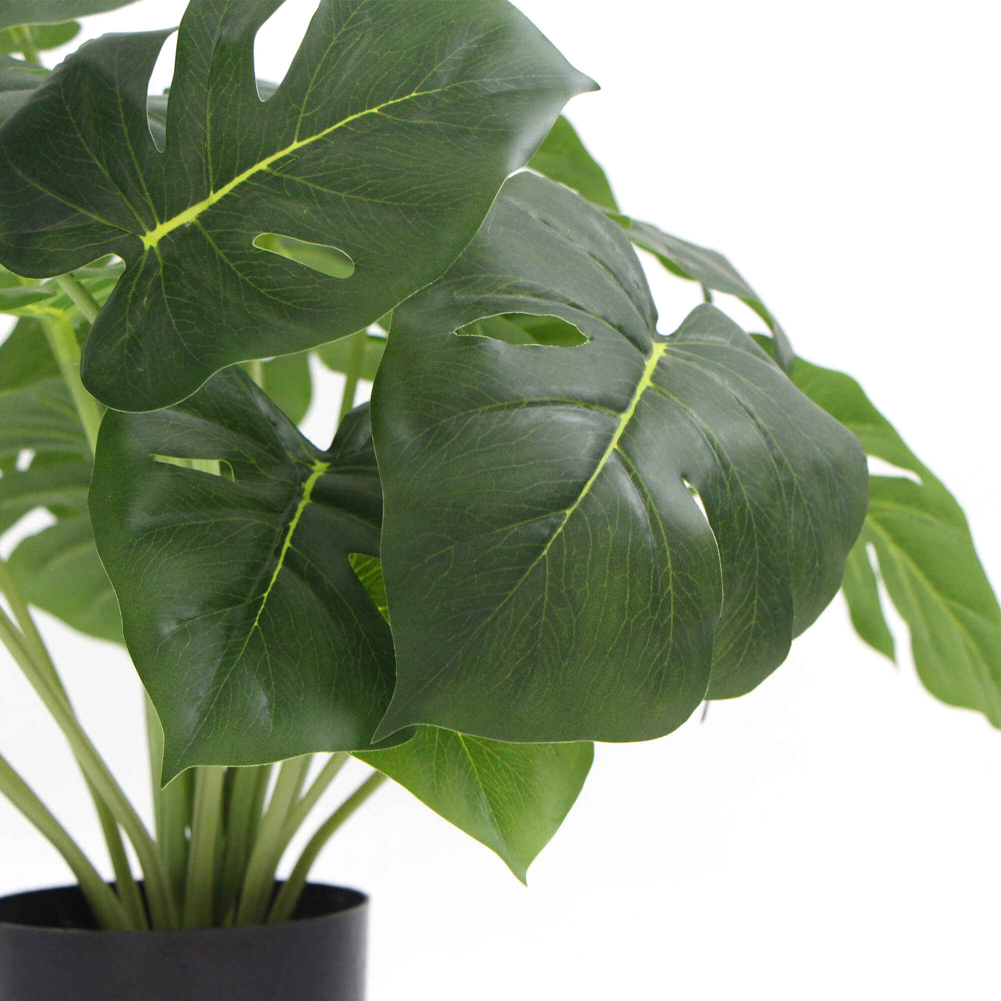 Dense Potted Artificial Split Philodendron Plant With Real Touch Leaves 50cm