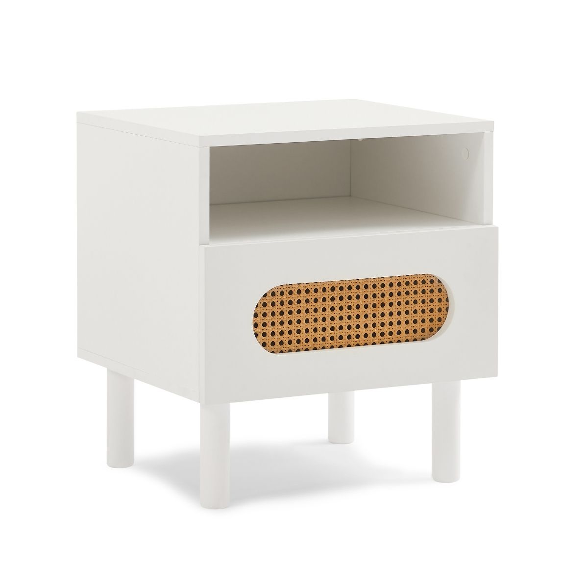 Kailua Rattan Bedside Table in White